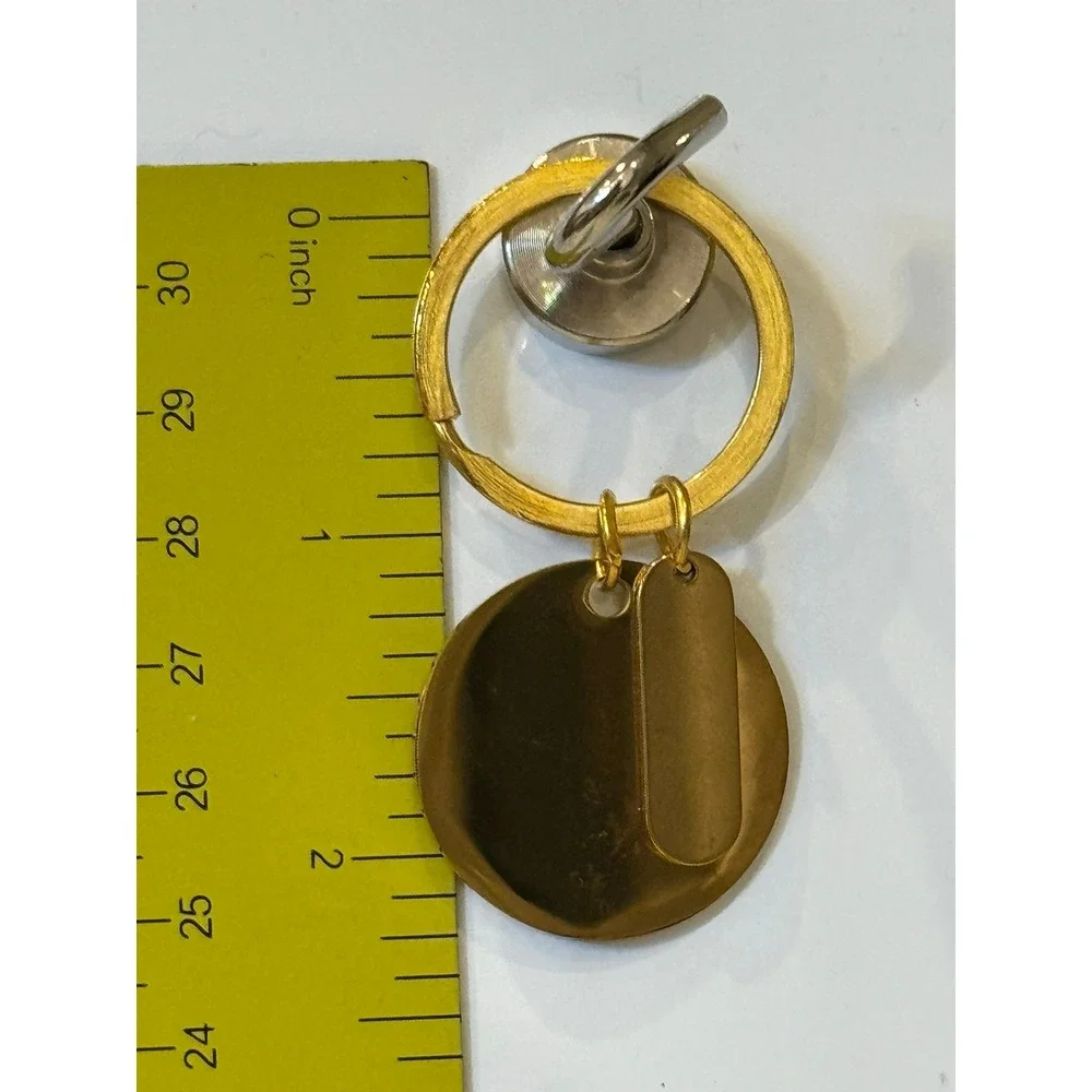 Inspirational Thank You Keychain Gold Tone Motivational Quote Medallion Charm